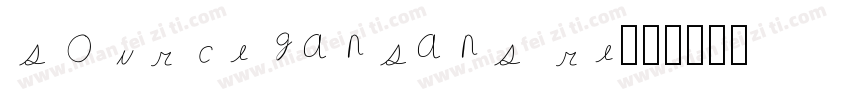 sourcehansans re字体转换